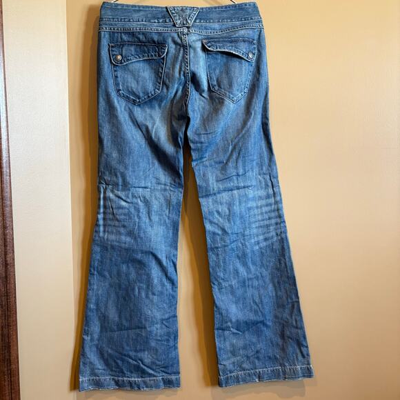 Vintage Y2K Split Back Flare Jeans Size 6 By DKNY NWT - Picture 7 of 9